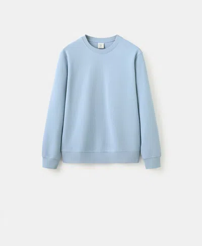 Mango Men's Cotton Regular-fit Sweatshirt In Blue