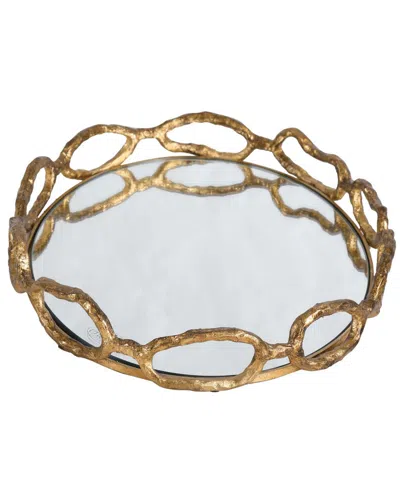 Uttermost Cable Chain Tray In Silver
