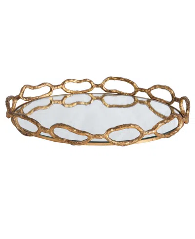Uttermost Cable Chain Tray In Silver