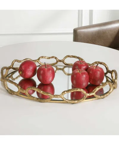 Uttermost Cable Chain Tray In Silver