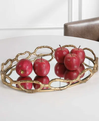 Uttermost Cable Chain Tray In Silver