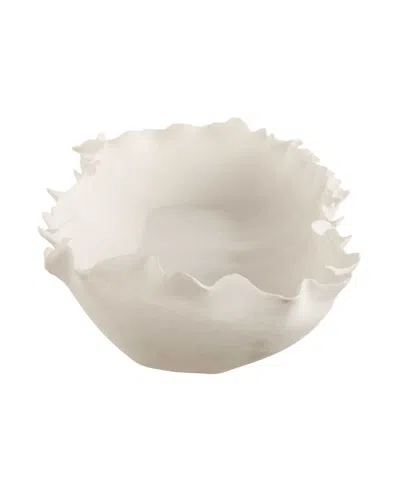Uttermost Ripple Crest Bowl In White