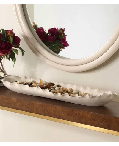 Uttermost Ripple Crest Bowl In White