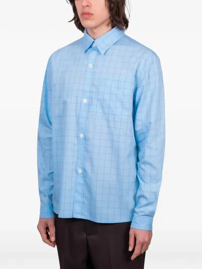 Another Aspect Checked Shirt In Blue