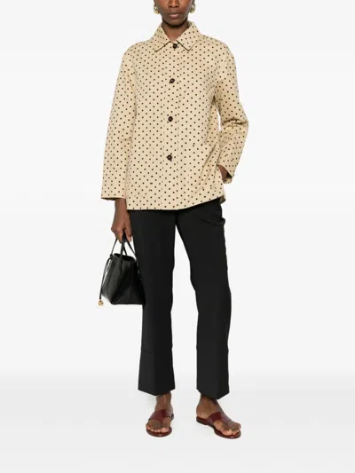 Max Mara Polka-dot Jacket In Brown