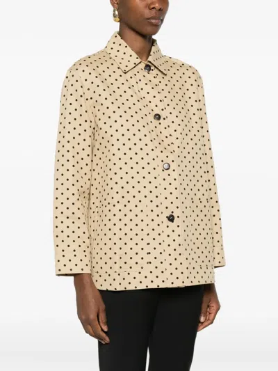 Max Mara Polka-dot Jacket In Brown