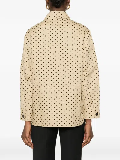 Max Mara Polka-dot Jacket In Brown