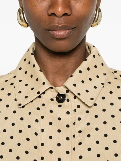 Max Mara Polka-dot Jacket In Brown