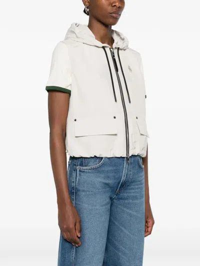 Moose Knuckles Hooded Front-pocket Gilet In White