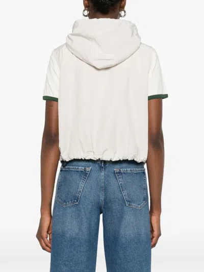 Moose Knuckles Hooded Front-pocket Gilet In White