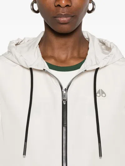 Moose Knuckles Hooded Front-pocket Gilet In White