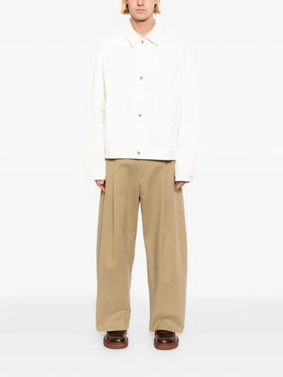 Studio Nicholson Button-up Denim Jacket In White