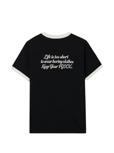 Fingercroxx Printed T-shirt In Black