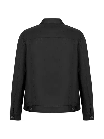 Franzese Collection Button Flap-pocket Jacket In Black