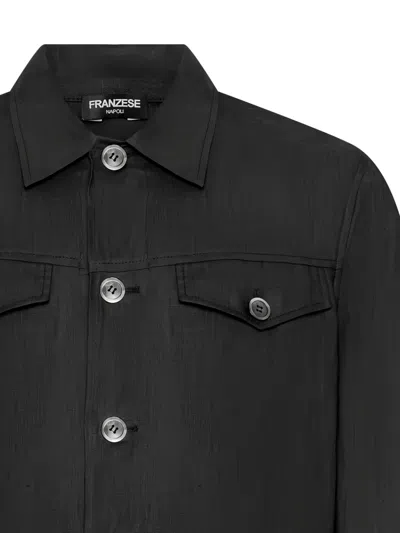 Franzese Collection Button Flap-pocket Jacket In Black