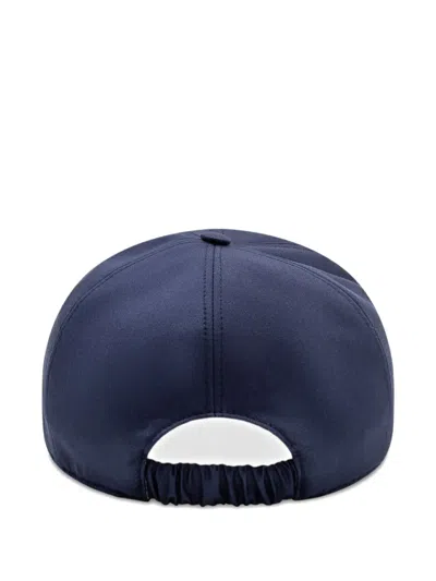 Premiata Blue Solid Logo Baseball Hat In Blue