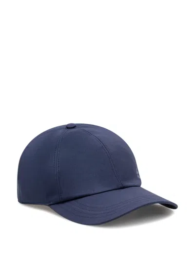 Premiata Blue Solid Logo Baseball Hat In Blue