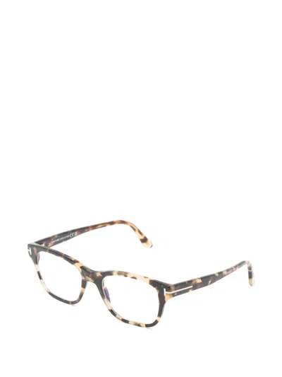 Tom Ford Rectangle-frame Glasses In Brown