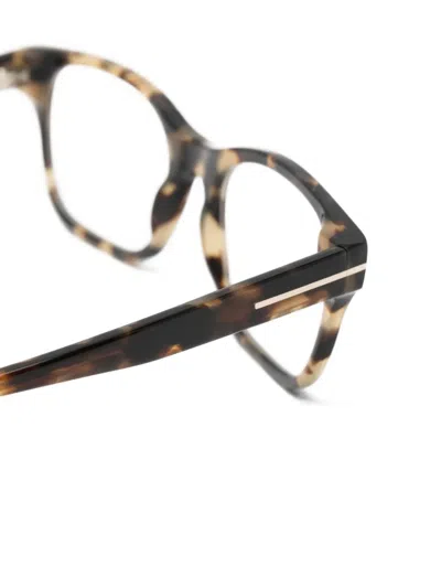 Tom Ford Rectangle-frame Glasses In Brown