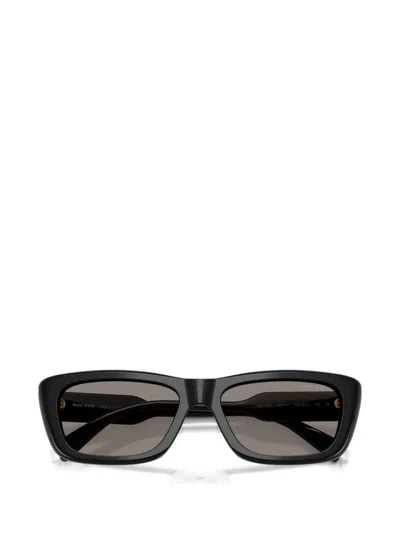 Miu Miu Rectangle Sunglasses In Black