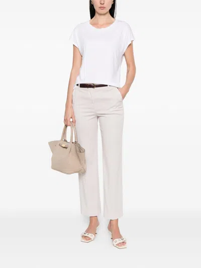 Base Cotton Blend T-shirt In Gray