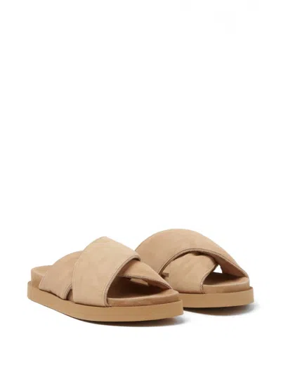 Fabiana Filippi Suede Leather Platform Sandals In Brown
