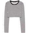 DOLCE & GABBANA Striped cotton cropped top