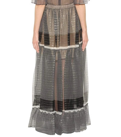 Shop Stella Mccartney Elsa Silk-blend Skirt In Black