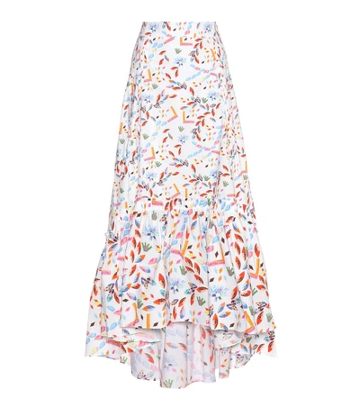 Peter Pilotto Printed Stretch-cotton Skirt In White