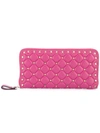 Valentino Garavani Soul Rockstud Wallet In Pink