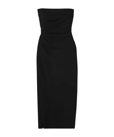 Proenza Schouler Strapless Midi Dress In Black