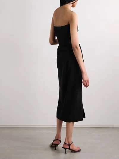 Proenza Schouler Strapless Midi Dress In Black