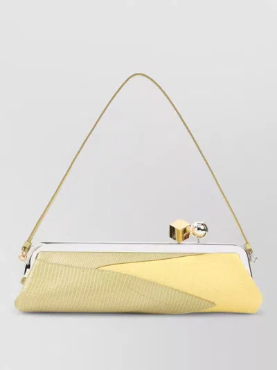 Jacquemus Salon Mais Suede And Patent-leather Clutch