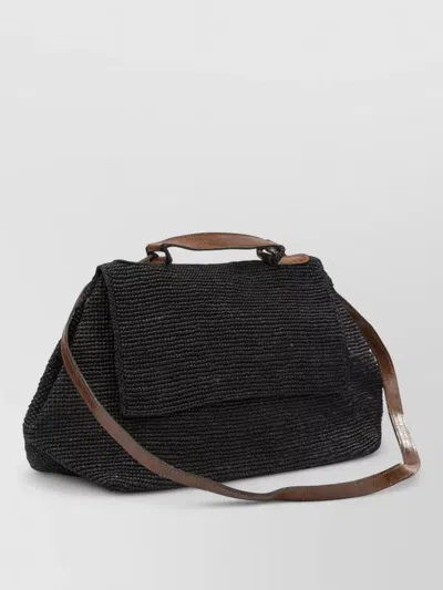 Ibeliv Rectangular Woven Tote Bag Top Handle Strap