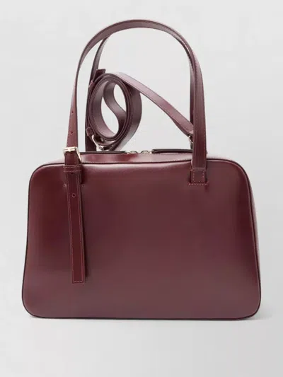 A.p.c. Virginie Rectangular Shoulder Bag Adjustable Strap In Burgundy