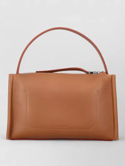 Jw Anderson Loafer Leather Shoulder Bag With Detachable Strap