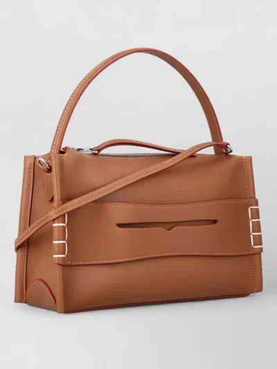 Jw Anderson Loafer Leather Shoulder Bag With Detachable Strap