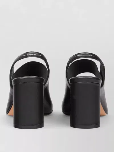 Mm6 Maison Margiela Sculpted Slingback Sandals With Tabi Split Toe And 8 Cm Heel In Black