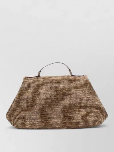 Ibeliv Rectangular Woven Tote Bag Top Handle Strap
