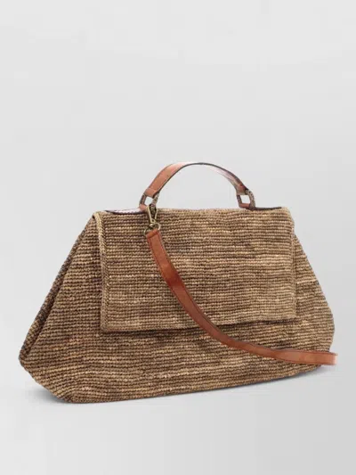 Ibeliv Rectangular Woven Tote Bag Top Handle Strap