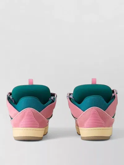 Lanvin Curb Sneakers Cut Out Design Pull Tab In Pink