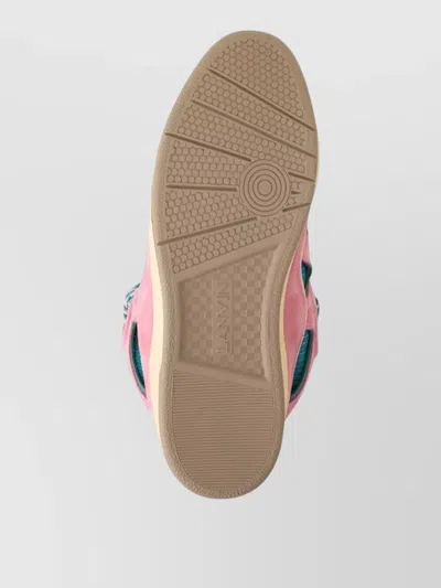 Lanvin Curb Sneakers Cut Out Design Pull Tab In Pink