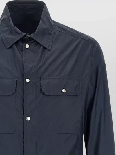 Moncler Ripstop Shirt In Blue
