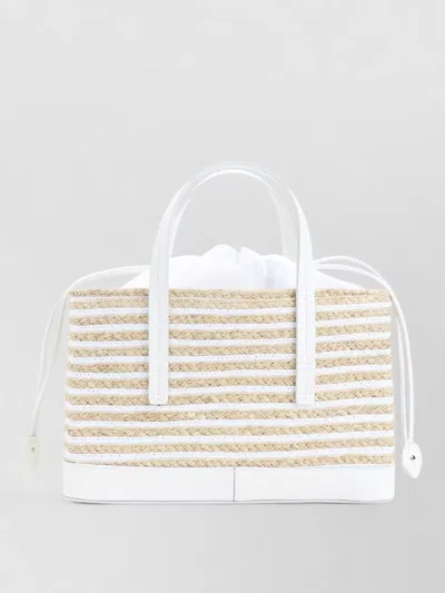 Roger Vivier Rectangular Woven Bag With Decorative Buckle And Versatile Straps