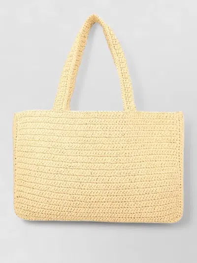 Valentino Garavani  Garavani Viva Superstar Large Raffia Shopping Bag Woman Natural Uni In Neutral