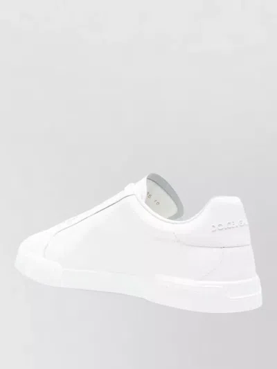 Dolce & Gabbana Portofino Light White Sneakers With Logo Patch On The Tongue And Tonal Logo Lettering On The Heel In In White