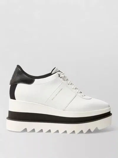 Stella Mccartney Women White Lace Up Sneakers, 7.5 Luxury Sneakers For Women Darveys In Multi