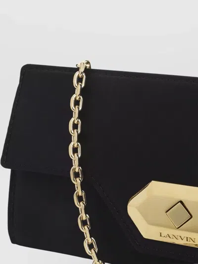 Lanvin Black Solid Clutch