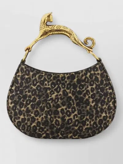Lanvin Mini Shoulder Bag Animal Pattern Handle