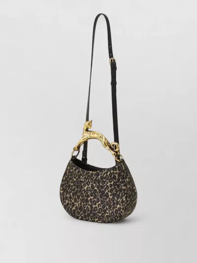 Lanvin Mini Shoulder Bag Animal Pattern Handle